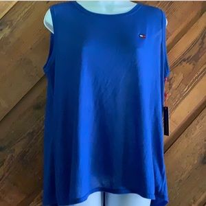 Tommy Hilfiger Women’s Blue Logo Patch Tank Top